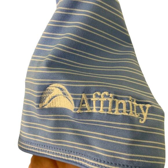 Callaway Opti-Dri Golf/Tennis Ladies SS V Neck Blue White Strip Top Size… - Picture 7 of 8